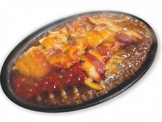 secreto de cerdo con salsa OK