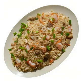 arroz frito con gambas