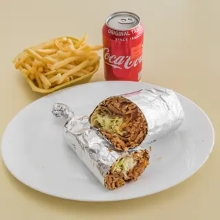Menú Rollo Kebab solo Carne para 2 Personas	