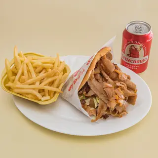 Menú Rollo Kebab solo Carne para 3 Personas	