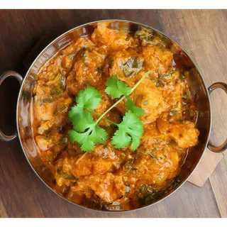 113. Pollo Balti con Espinacas
