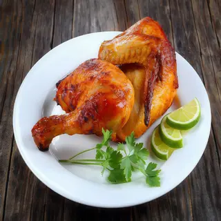 medio pollo asado
