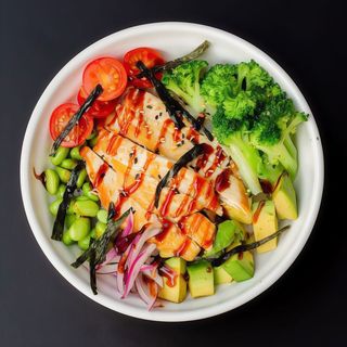 129. Chicken Teriyaki Bowl (1 Lt.)