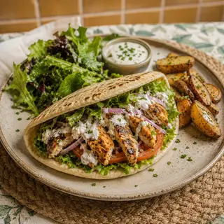 Pita de pollo a la brasa