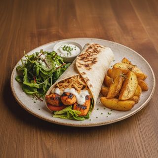 Wrap de pollo picante a la brasa
