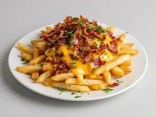Papas con bacon y mozarella