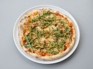 Pizza sin gluten de turrón