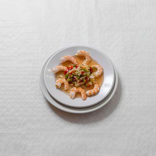 Langostinos con vinagreta