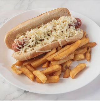 Perrito Caliente Con Bacon Y Queso