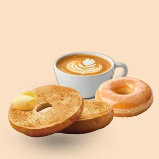 Bagel con mantequilla + Café (280ml) + Duffin