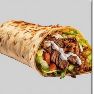 Chicken tikka wrap in Naan