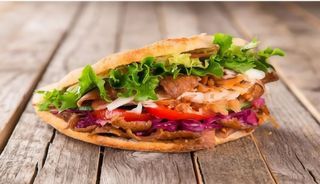 Kebab de ternera completo 