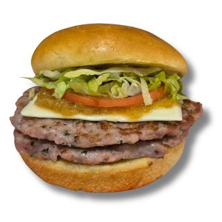 Hamburguesa de cerdo doble completa