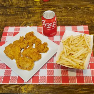 Menú 6 tiras de pollo crispy