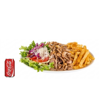 Menu platos kebab con ensalada