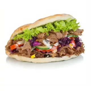 Pita kebab  solo  carne  con ques pollo