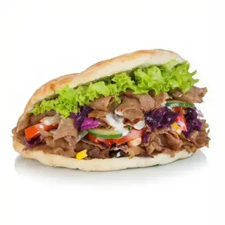 Pita kebab  solo  carne  con quest mixto
