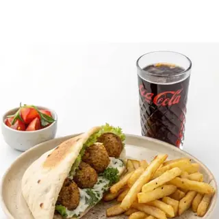 Menu  pita  de falafel