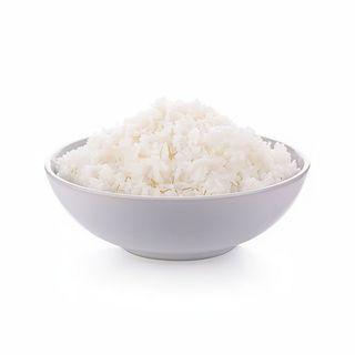 Plato de arroz blanco
