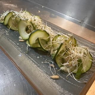 Carpaccio de calabacín vegano