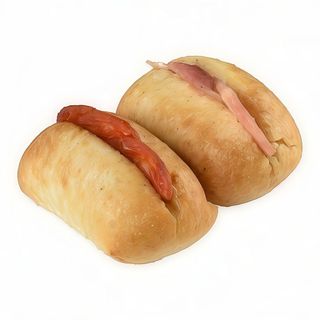 Panes de ajo con ingredientes y mozzarella (2 uds.)