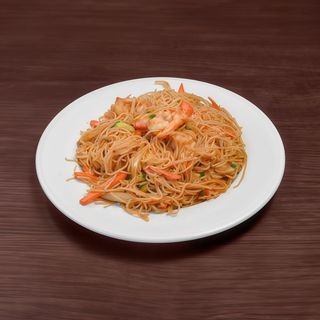 Fideos Chinos Con Gambas