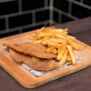 Milanesa con patatas