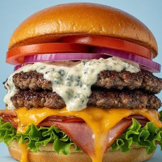 Jordan (Roquefort, Lechuga, Cebolla, Tomate, Jamón York)