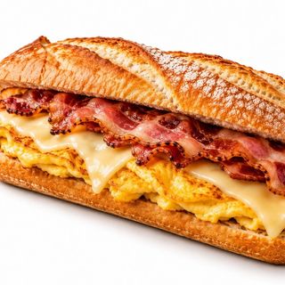 Bacon con tortilla y queso