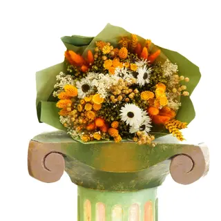 RAMO FLOR PRESERVADA NARANJA