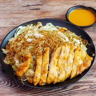 Menu Fideos de Arroz con Pechuga de Pollo