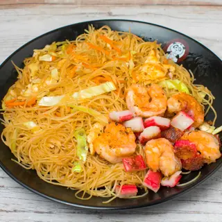 Menu Fideos de Arroz con mariscos