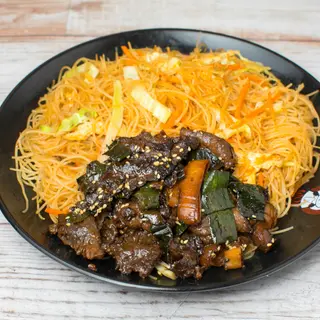 Menu Fideos de Arroz con ternera koreana