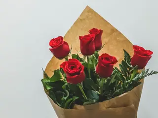 5 rosas rojas