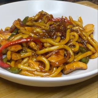 Udon Frito Con Gambas