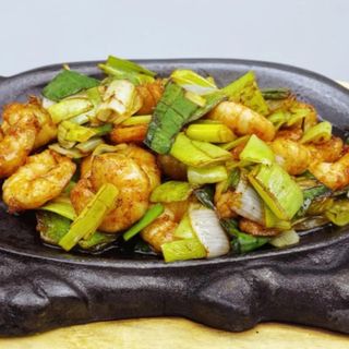 Gambas En Fuente Quemada