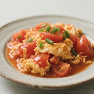 Tomates Salteados Con Huevo Y Cebolla