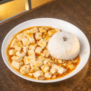 Arroz Blanco Con Tofu Salteado Picante