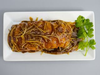 Bacalao Con Cebolleta Y Jengibre
