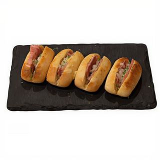 Panes De Ajo Con Mozzarella Y Jamón (4 Uds.)