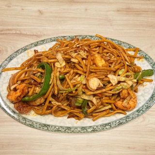 Tallarines con gamba