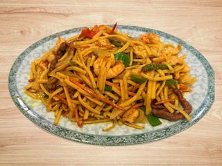 Tallarines con curry