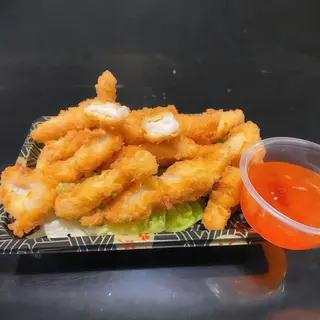Pescado blanco rebozado con salsa