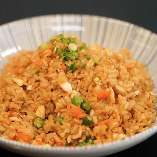 Yakimeshi gamba con verdura