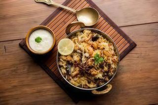 Biryani con langostinos