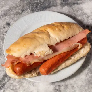 Perrito de bacón y queso