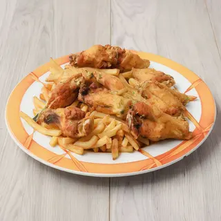 Alitas de pollo con patatas
