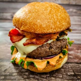 Hamburguesa mixta con chorizo (120 g.)