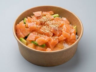 Poke salmon