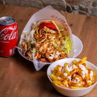 Menu kabab (cola ). Patata